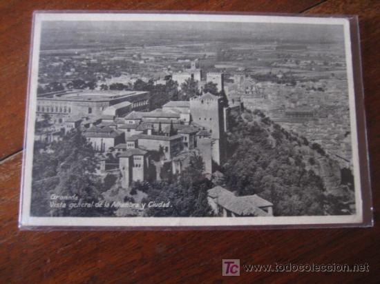 Postales: VISTA GENERAL DE LA ALHAMBRA Y CIUDAD - Foto 1