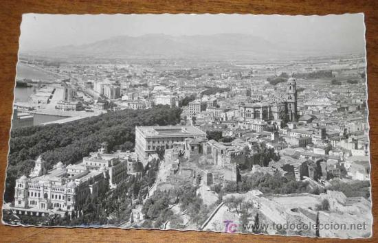Postales: ANTIGUA FOTO POSTAL DE MALAGA, VISTA PARCIAL - ESCRITA . GARRABELLA