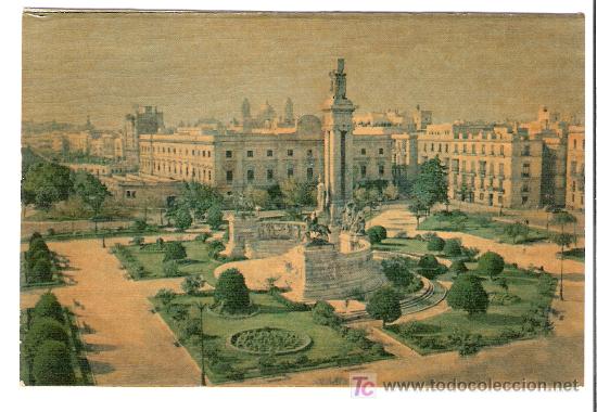 Cartoline: TARJETA POSTAL DE CADIZ. N&ordm; 104. PLAZA DE ESPA&Ntilde;A. FOTO - RELIEVE. - PAT. PAELERIA ALFA.