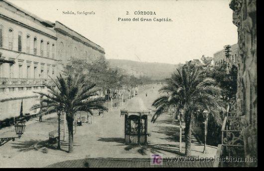 Cartoline: TARJETA POSTAL CORDOBA, PASEO DEL GRAN CAPIT&Aacute;N. FOTOTIPIA HAUSER Y MENET. FOT. SE&Ntilde;&Aacute;N