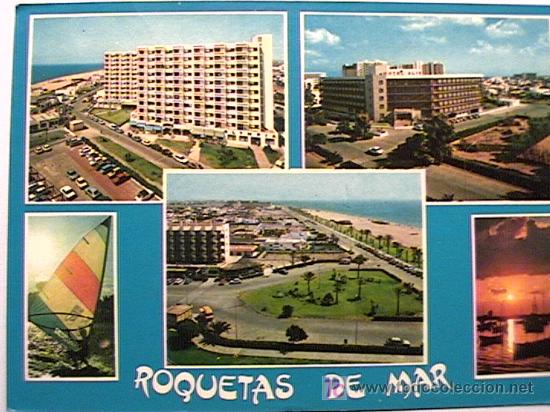 Postales: POSTAL DE  ROQUETAS DE MAR, ALMER&Iacute;A, DE LOS A&Ntilde;OS 80