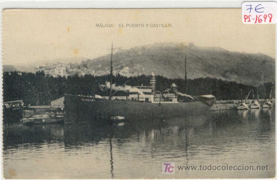 Postales: (PS-1698)POSTAL DE MALAGA - EL PUERTO Y CASTILLO