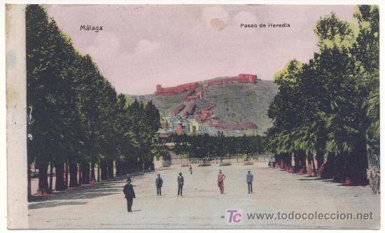 Postales: MALAGA, PASEO DE HEREDIA - EDICIONES DOMINGO DEL RIO N&ordm; 8