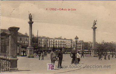 Postales: C&Aacute;DIZ. ENTRADA DE C&Aacute;DIZ. - Foto 1