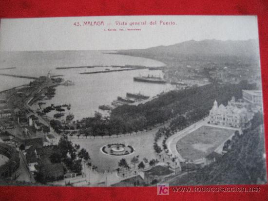 Postales: Malaga N&ordm;43 Vista general del Puerto. L.Roisin