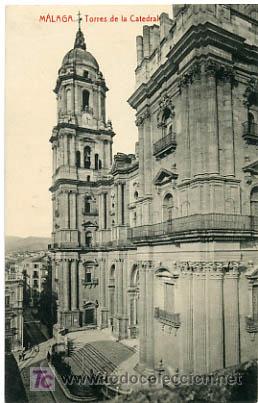 Postales: MALAGA, TORRES DE LA CATEDRAL,         P17466