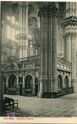 Postales: MALAGA, CATEDRAL, INTERIOR,         P17468