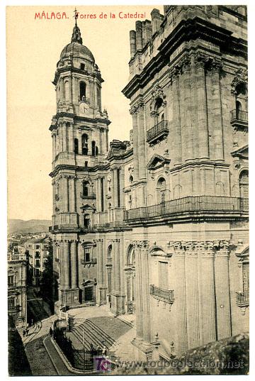 Postales: MALAGA, TORRES DE LA CATEDRAL,                   P18376