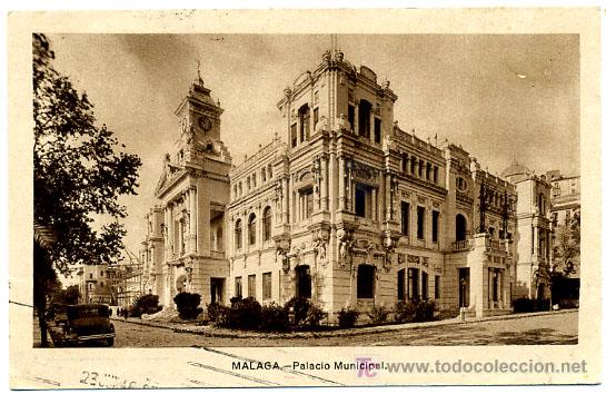 Postales: MALAGA, PALACIO MUNICIPAL,                   P18381