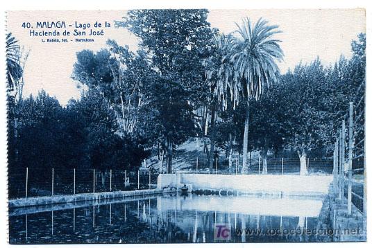 Postales: MALAGA, LAGO DE LA HACIENDA DE SAN JOSE,             P18408