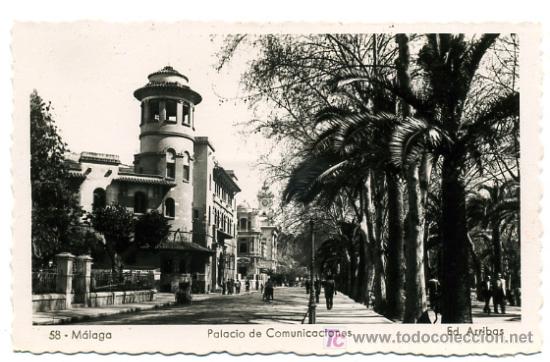 Postales: MALAGA, PALACIO DE COMUNICACIONES,             P18415