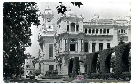 Postales: MALAGA, FACHADA PRINCIPAL DEL AYUNTAMIENTO,             P18419