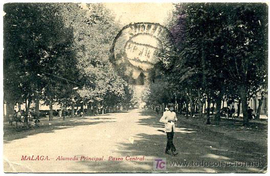 Postales: MALAGA, ALAMEDA PRINCIPAL, PASEO CENTRAL,             P18426