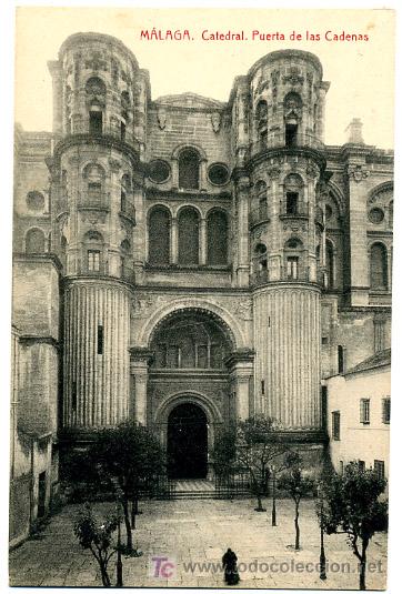 Postales: MALAGA, CATEDRAL, PUERTA DE LAS CADENAS,             P18431