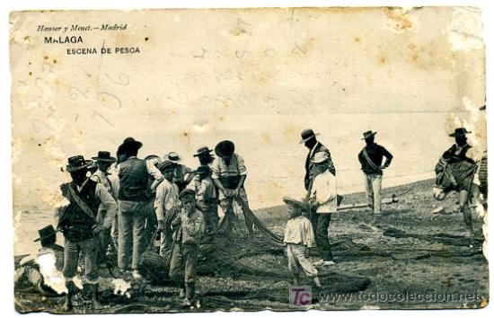 Postales: MALAGA, ESCENA DE PESCA,             P18432