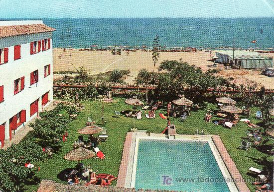 Postales: MALAGA. HOTEL TARIK.PASEO MARITIMO.TORREMOLINOS.CIRCULADA.