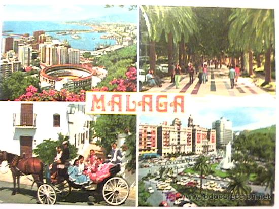 Postales: POSTAL DE M&Aacute;LAGA DE LOS A&Ntilde;OS 70 - Foto 1