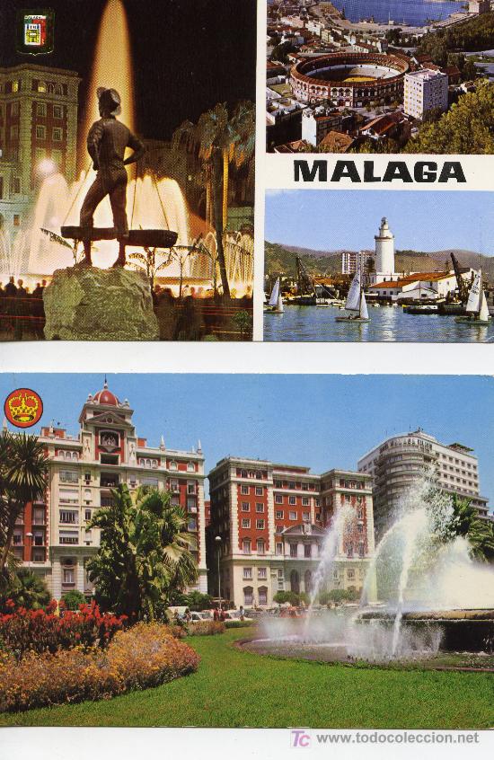 Postales: MALAGA 4 POSTALES