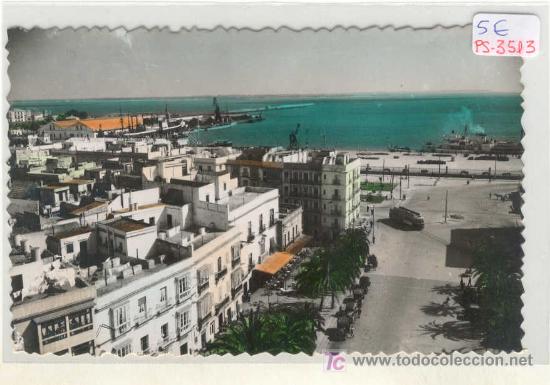 Postales: (PS-3513)POSTAL CADIZ-PLAZA DE SAN JUAN DE DIOS Y PUERTO