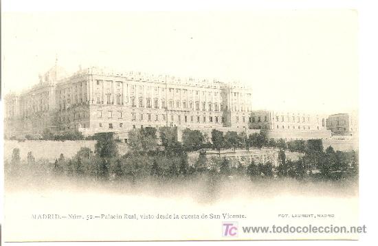 Cartoline: Madrid - Palacio Real visto desde la custa de San Vicente