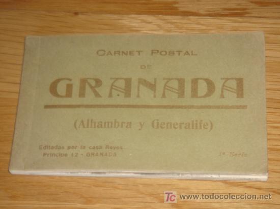 Postales: CARNET POSTAL DE GRANADA (ALHAMBRA Y GENERALIFE). 1&ordf; SERIE. 20 POSTALES.