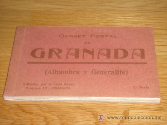 Postales: CARNET POSTAL DE GRANADA (ALHAMBRA Y GENARALIFE). 2&ordf; SERIE. 20 POSTALES.