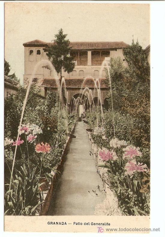 Postales: Granada - Patio del Generalife - Foto 1