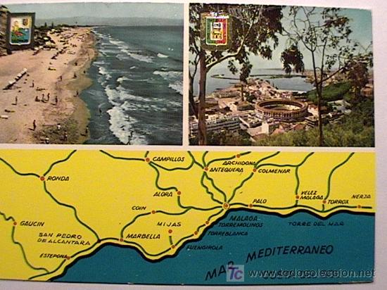 POSTAL DE M&Aacute;LAGA DE 1962