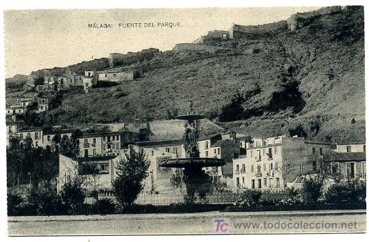 Postales: MALAGA, FUENTE DEL PARQUE,               P20328