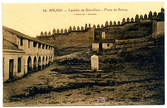 Postales: MALAGA, CASTILLO DE GIBRALFARO, PLAZA DE ARMAS,               P20356