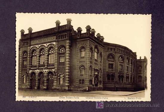Postcards: Postal de CADIZ: Gran Teatreo Falla (Roisin num.20)