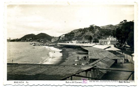 Postales: MALAGA, BA&Ntilde;OS DEL CARMEN,            P20550