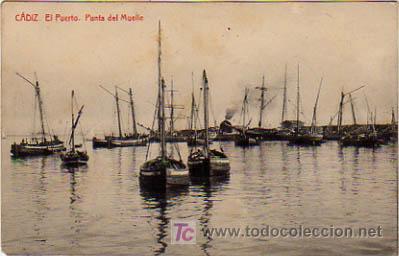 Postales: C&Aacute;DIZ. EL PUERTO. PUNTA DEL MUELLE. (THOMAS). - Foto 1