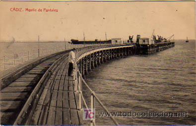 Postales: C&Aacute;DIZ. MUELLE DE PUNTALES. (THOMAS). - Foto 1