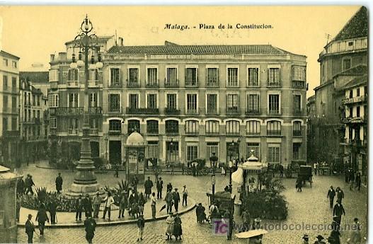 Postales: POSTAL MALAGA PLAZA DE LA CONSTITUCION