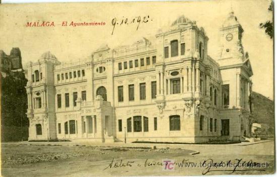 Postales: POSTAL MALAGA EL AYUNTAMIENTO