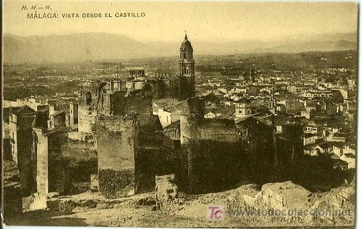 Postales: POSTAL MALAGA VISTA DESDE EL CASTILLO