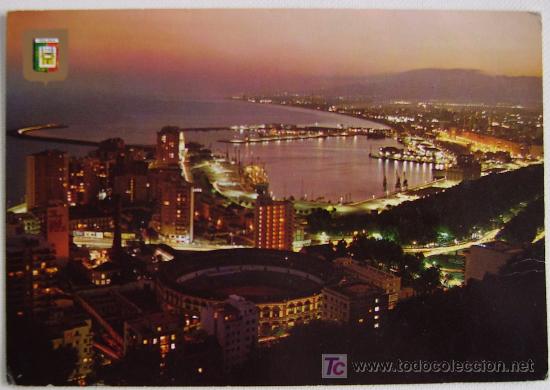 Postales: POSTAL DE MALAGA DE NOCHE 1975