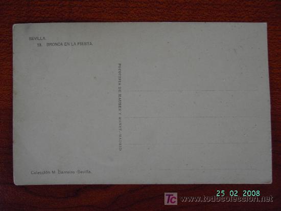 Postales: SEVILLA - BRONCA EN LA FIESTA - Foto 2