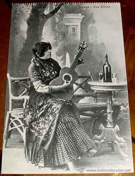 Postales: ANTIGUA POSTAL DE MALAGA - UNA GITANA - ED. DOMINGO DEL RIO - NO CIRCULADA.