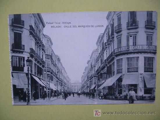 Postales: MALAGA - CALLE DEL MARQUES DE LARIOS - SIN CIRCULAR