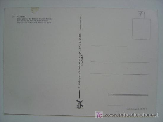 Postales: POSTAL ALMERIA - REF. K-71 - Foto 2