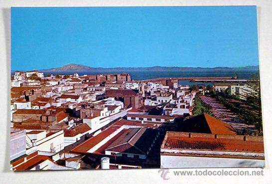 Postales: 3-TARIFA.VISTA PANORAMICA.AL FONDO MARRUECOS.No circulada.