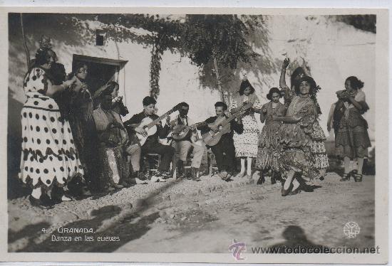 Postales: POSTAL DE GRANADA DANZA EN LAS CUEVAS GITANOS - Foto 1