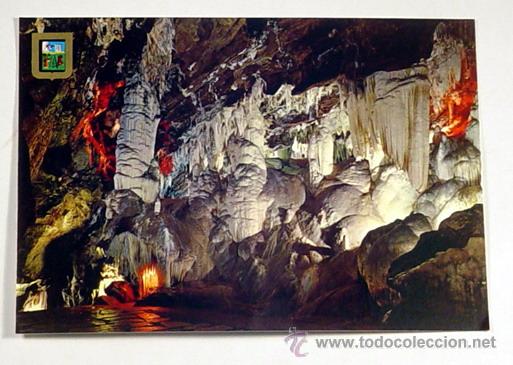 Postales: 10-ARACENA.HUELVA.GRUTA DE LAS MARAVILLAS.CATEDRAL.No circulada.