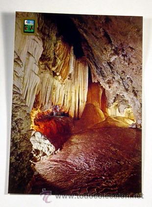 Postales: 6-ARACENA.HUELVA.GRUTA DE LAS MARAVILLAS.SALON DE LAS PIELES.No circulada.