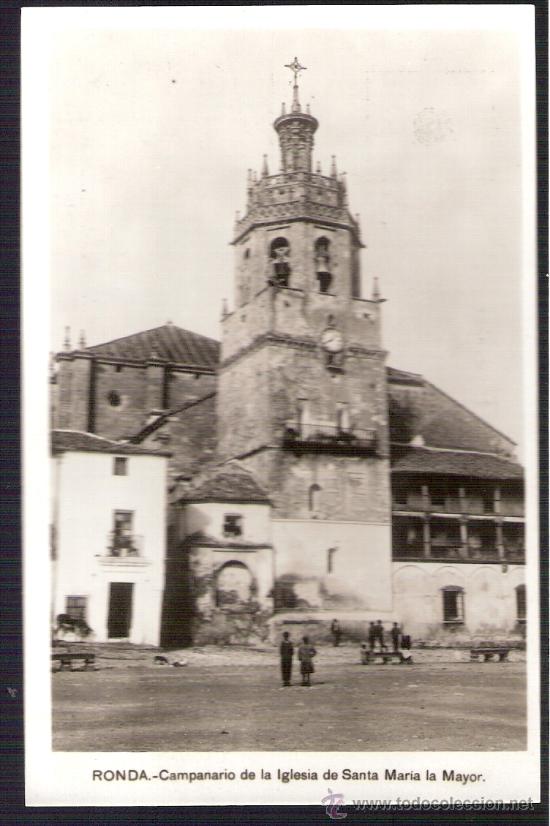 Postales: TARJETA POSTAL DE RONDA- MALAGA- CAMPANARIO DE LA IGLESIA DE SANTA MARIA LA MAYOR.