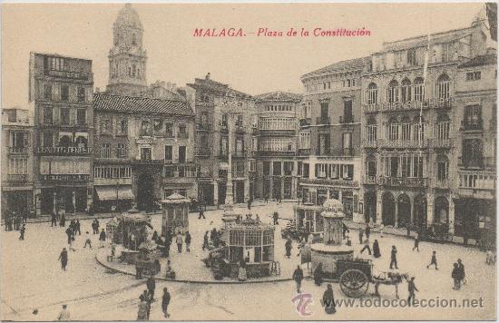 Postales: POSTAL DE MALAGA PLAZA DE LA CONSTITUCION