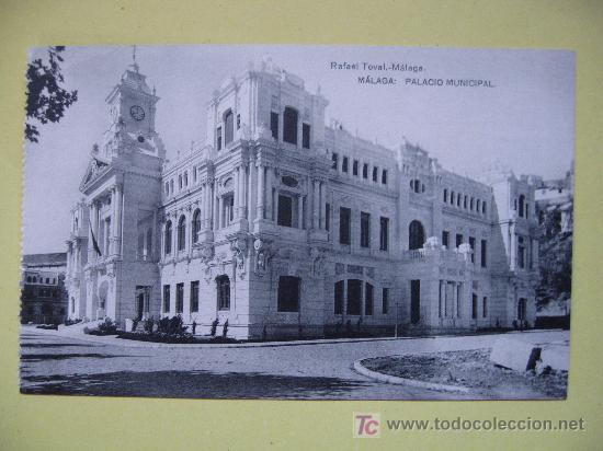 Postales: MALAGA - PALACIO MUNICIPAL - SIN CIRCULAR