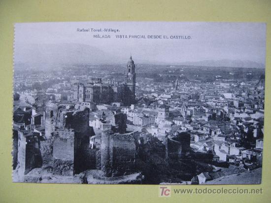 Postales: MALAGA - VISTA DESDE EL CASTILLO - SIN CIRCULAR